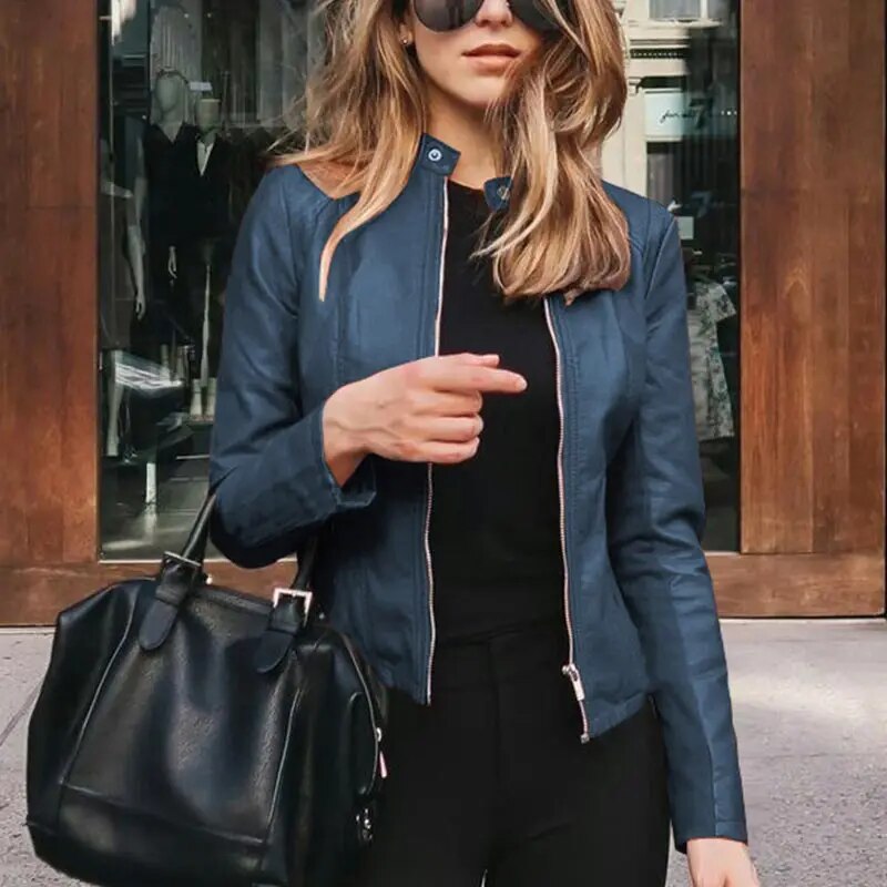 Kurzjacke Damen | Taillierter Schnitt mit Stehkragen