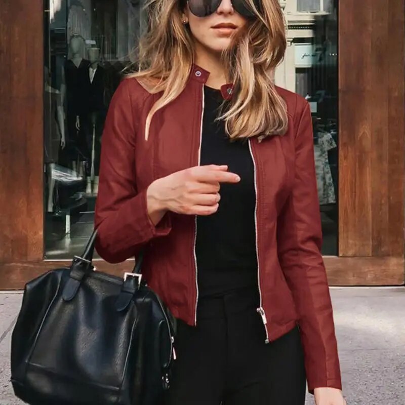 Kurzjacke Damen | Taillierter Schnitt mit Stehkragen