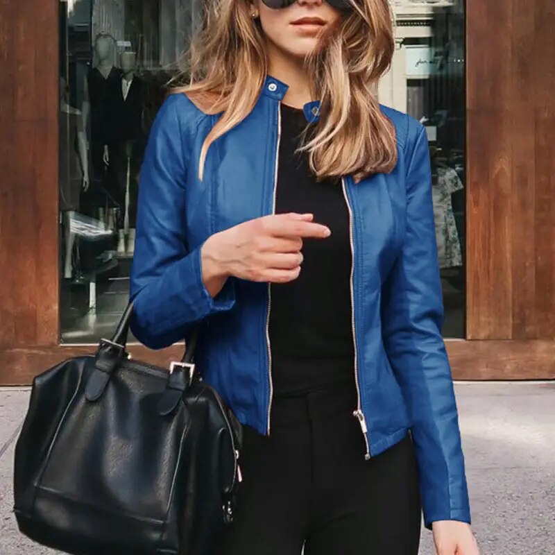 Kurzjacke Damen | Taillierter Schnitt mit Stehkragen