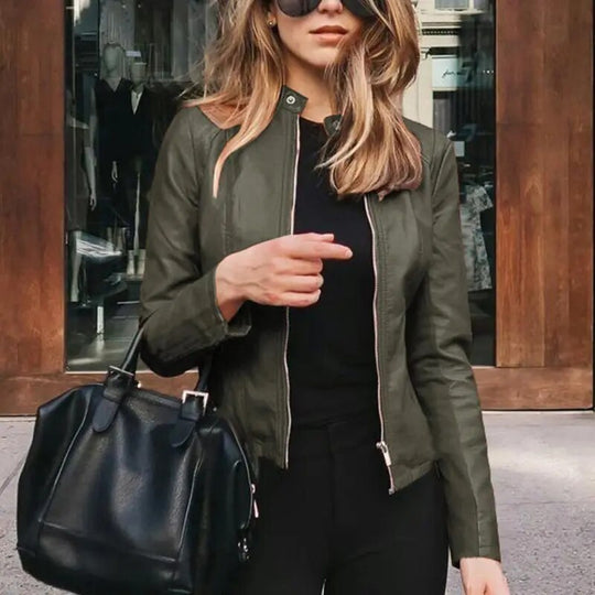 Kurzjacke Damen | Taillierter Schnitt mit Stehkragen