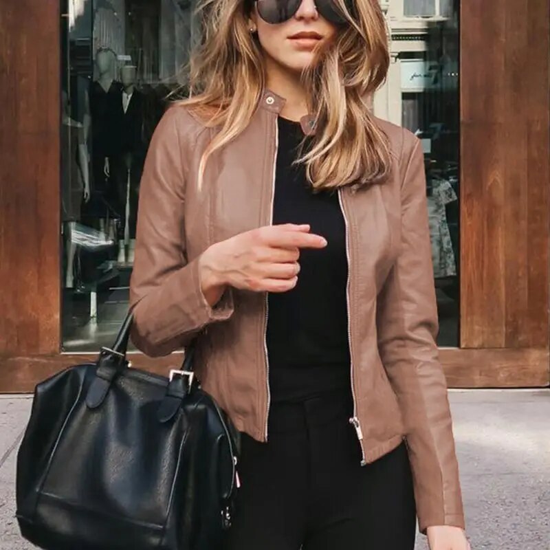 Kurzjacke Damen | Taillierter Schnitt mit Stehkragen