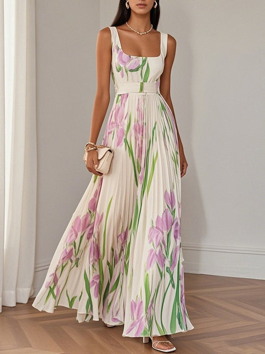 LILA – ELEGANTE BLOEMEN MAXIJURK 3