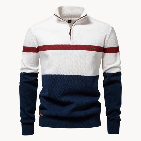Herren Rundhals Pullover Klassisch Geschnitten Langarm 2