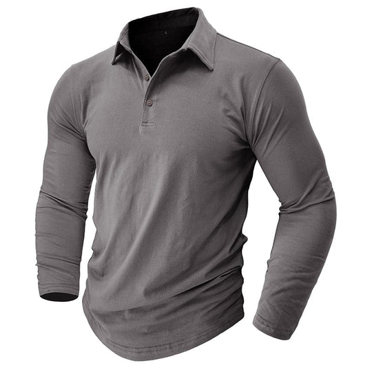 Langarm-Poloshirt Herren | Muscle Fit & Figurbetont