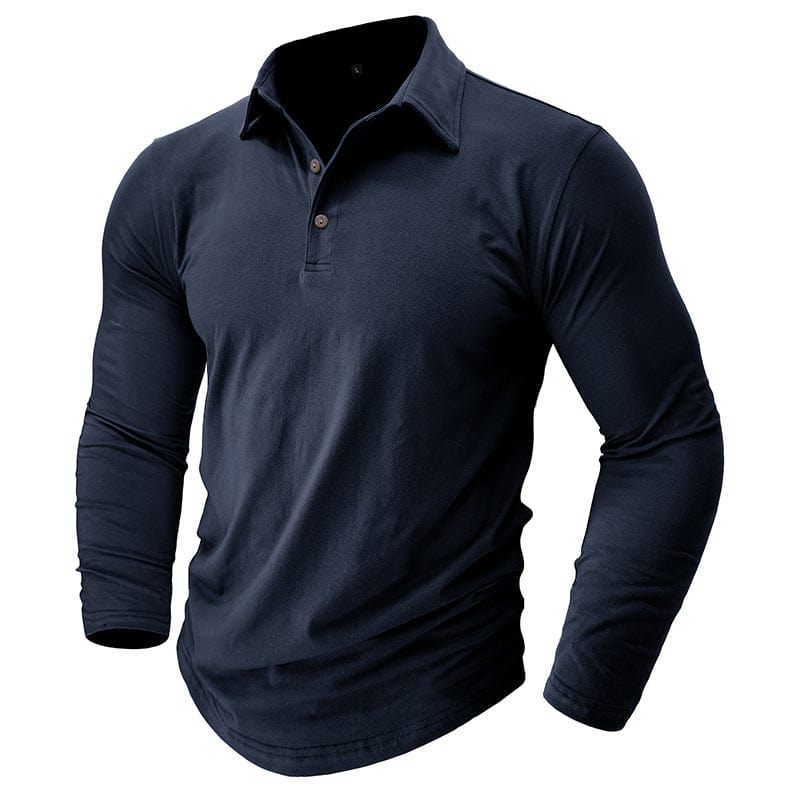 Langarm-Poloshirt Herren | Muscle Fit & Figurbetont