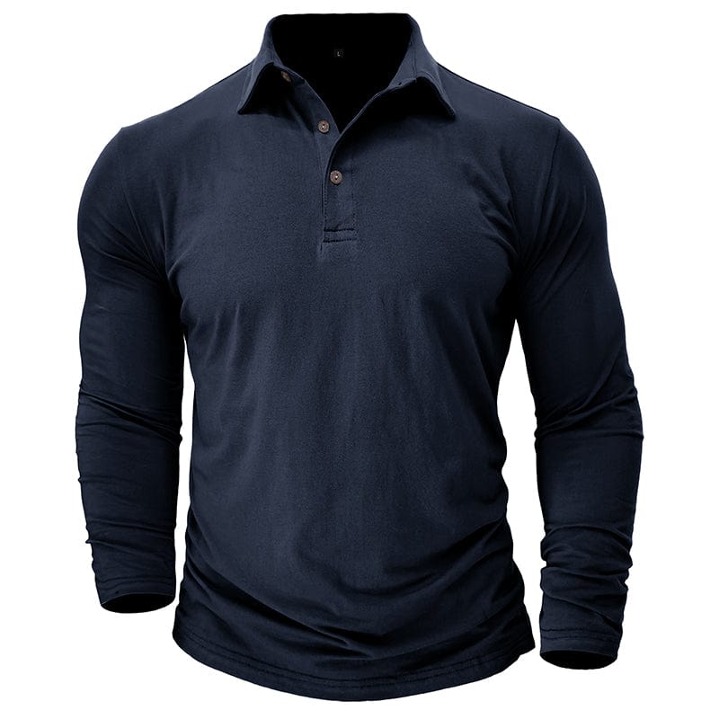Langarm-Poloshirt Herren | Muscle Fit & Figurbetont