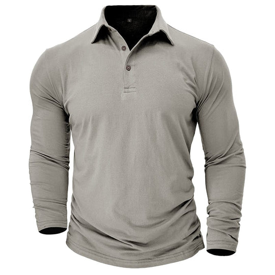 Langarm-Poloshirt Herren | Muscle Fit & Figurbetont
