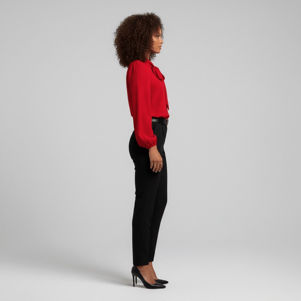 Langarmblouse Dames Met Strik Elegant | Klassiek 2