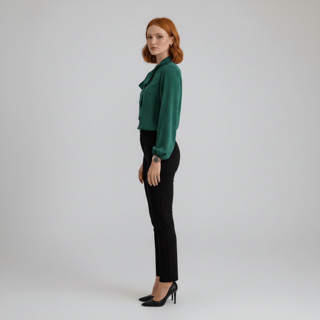 Langarmblouse Dames Met Strik Elegant | Klassiek 5