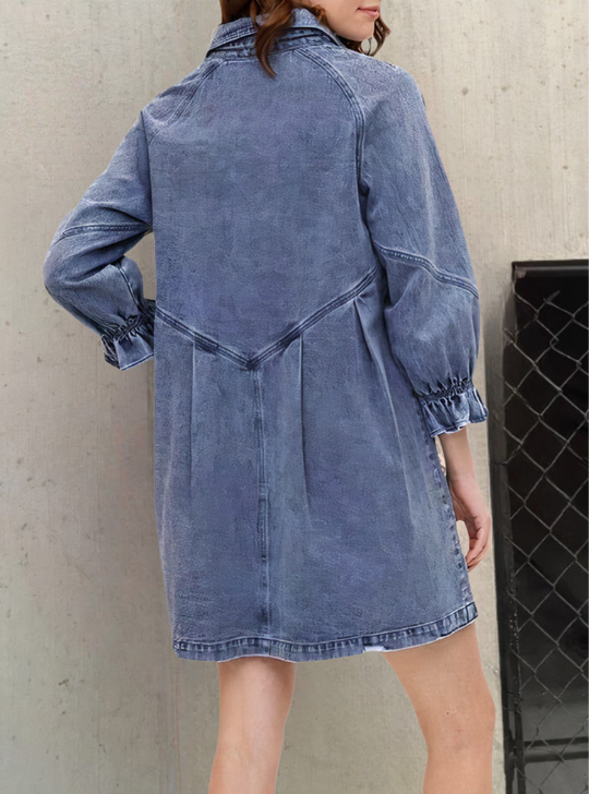 Langärmeliges Jeanskleid Damen - Chiquita 5