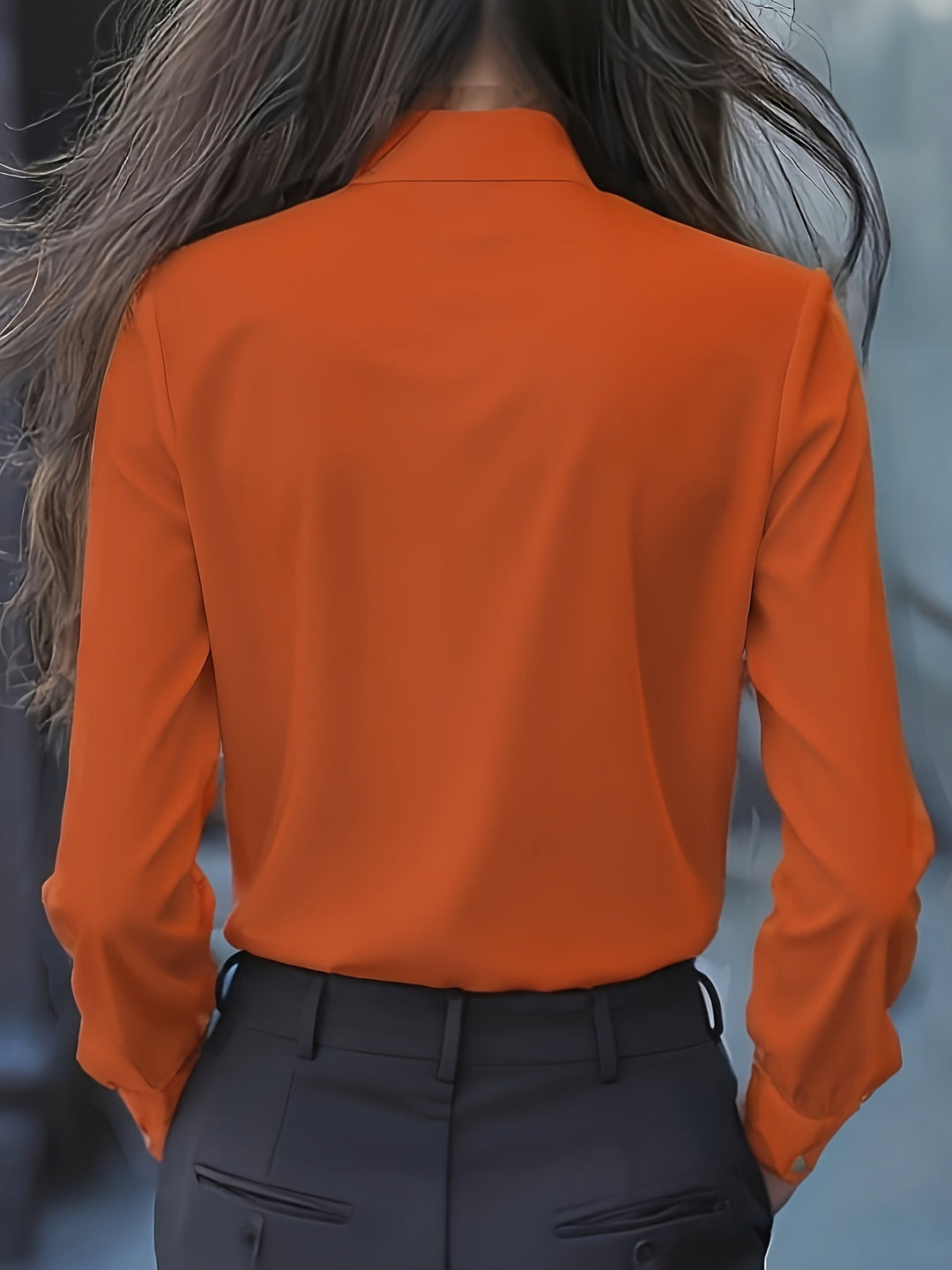 Lange Mouw Blouse Dames | Strikdetail & Verfijnde Look