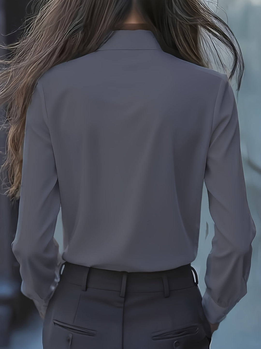 Lange Mouw Blouse Dames | Strikdetail & Verfijnde Look