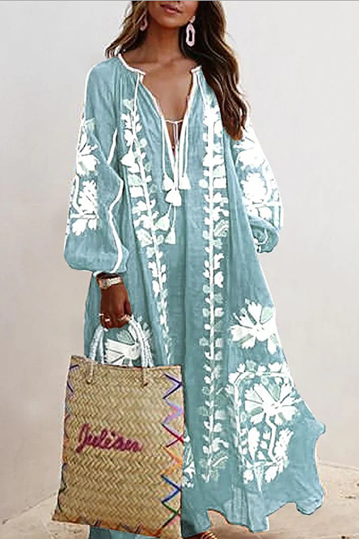 Kara - Bohemian maxi-jurk met bloemenprint 5