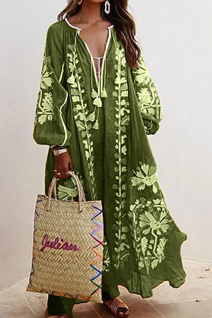 Kara - Bohemian maxi-jurk met bloemenprint 8