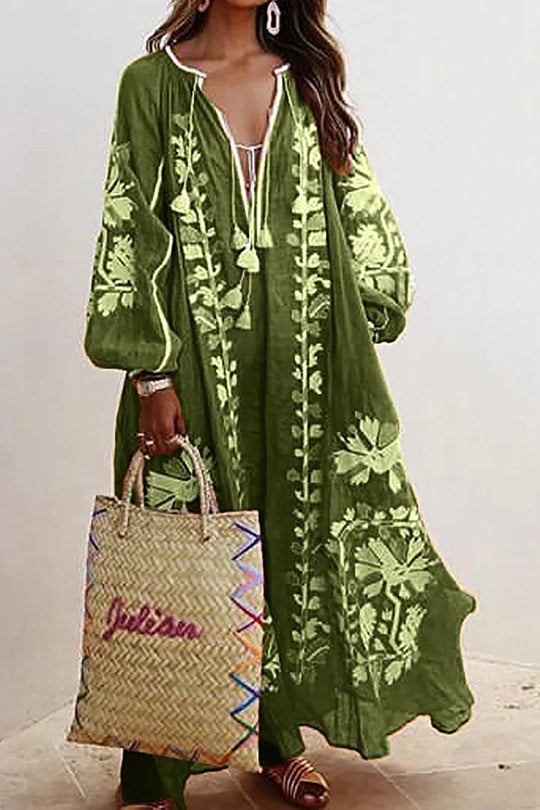 Kara - Bohemian maxi-jurk met bloemenprint 8