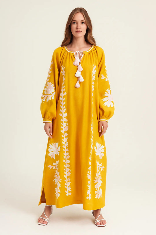 Kara - Bohemian maxi-jurk met bloemenprint 0