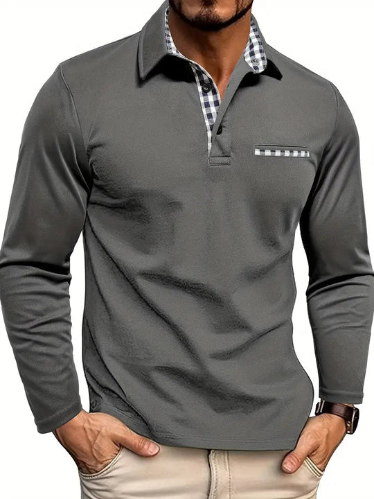 Lange Mouwen Polo Heren | Verzorgd Contrastdetail & Alledaags Comfort