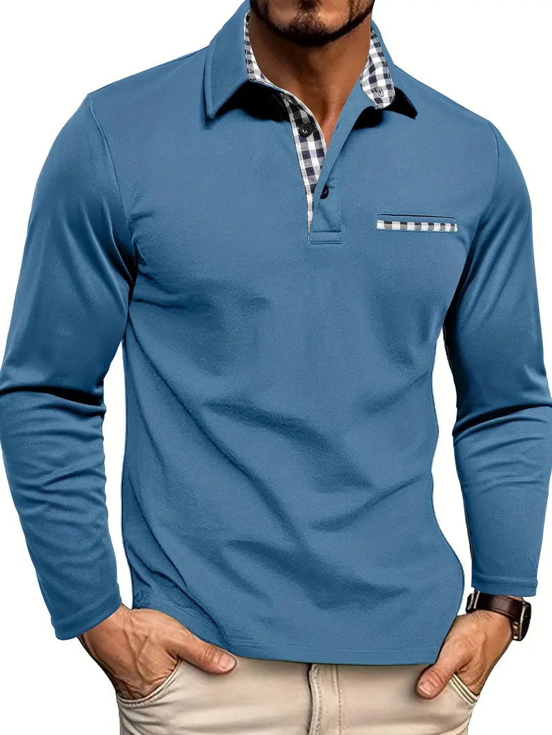 Lange Mouwen Polo Heren | Verzorgd Contrastdetail & Alledaags Comfort