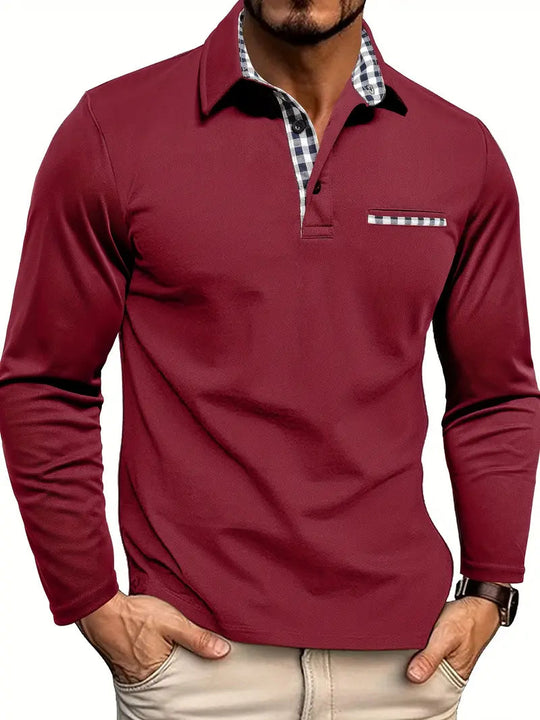 Lange Mouwen Polo Heren | Verzorgd Contrastdetail & Alledaags Comfort