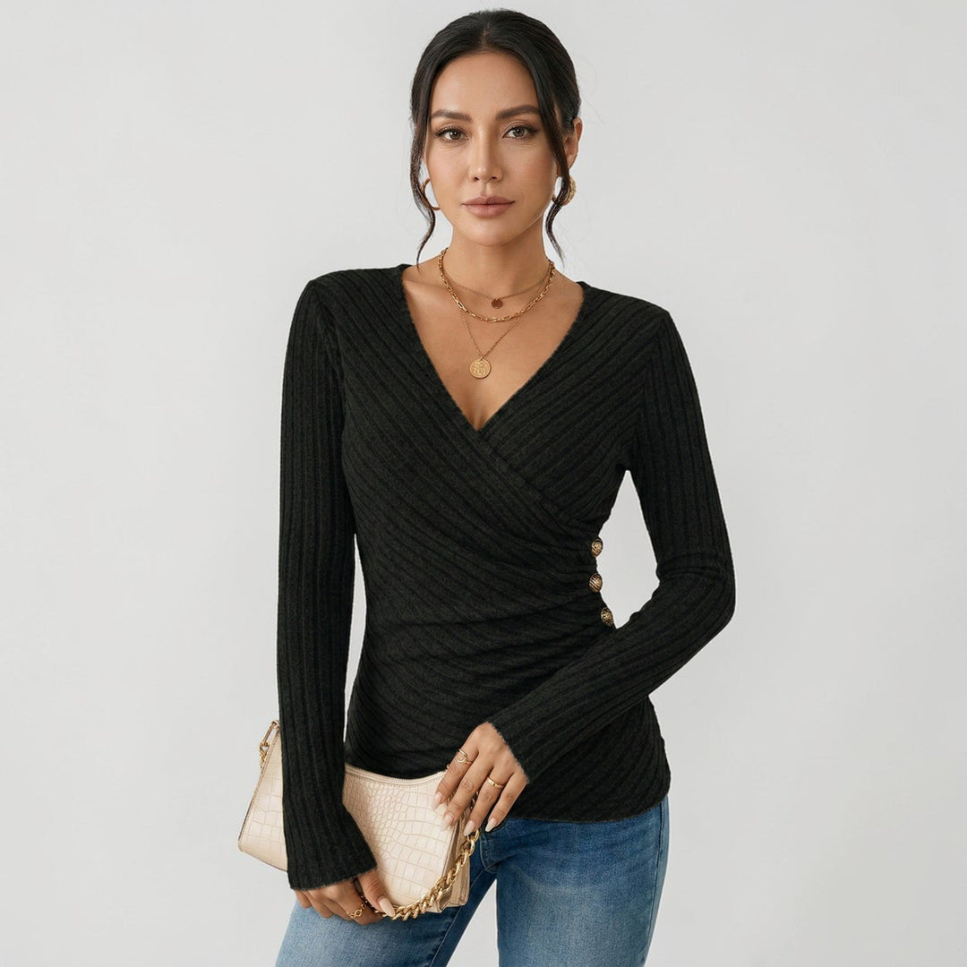 Lange Mouwen Top Dames | Flatterende V-Hals & Comfort