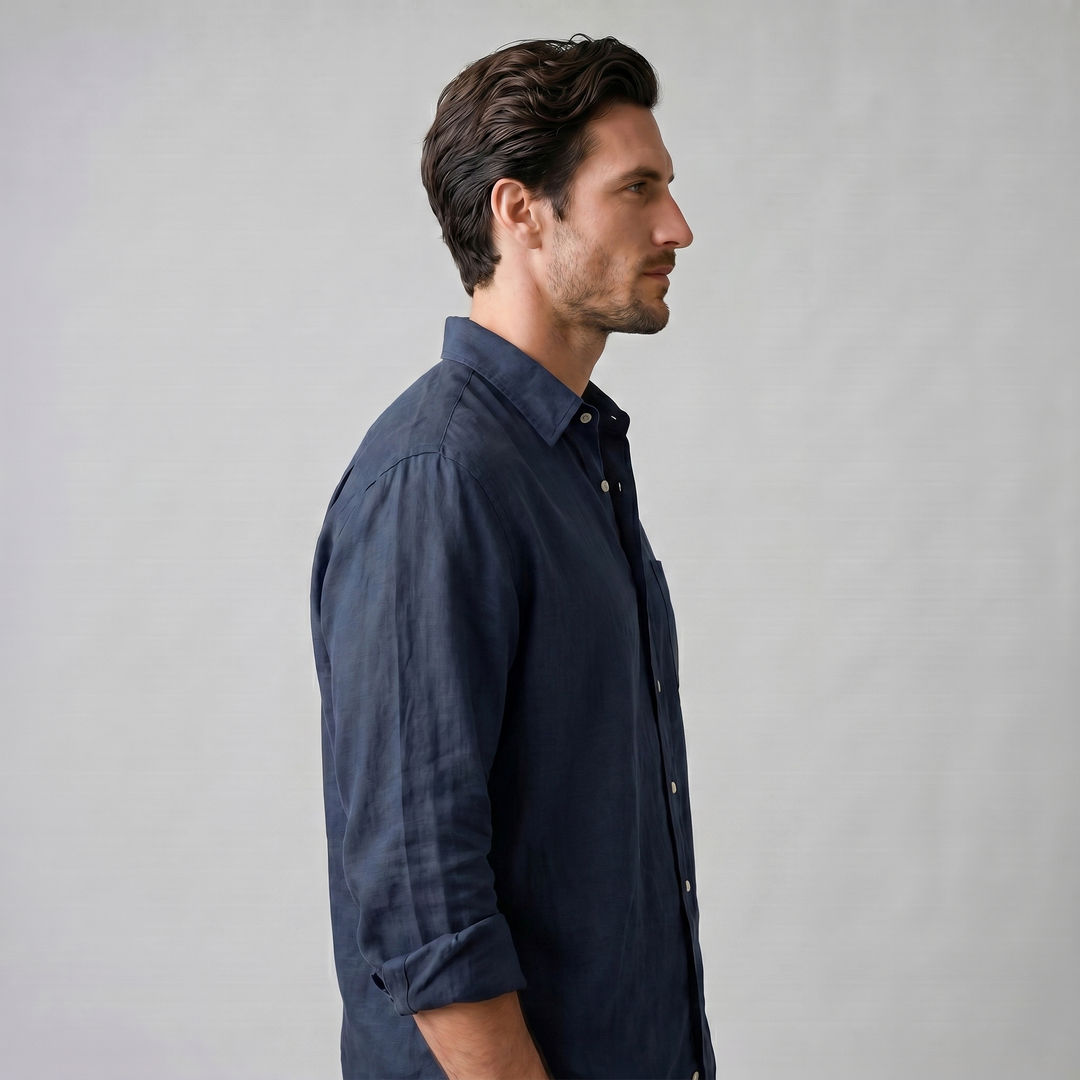 Overhemd Heren Oversized Lange Mouwen Casual 1
