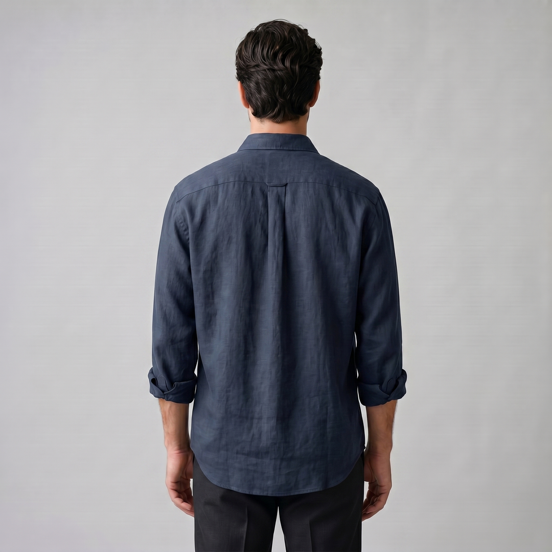 Overhemd Heren Oversized Lange Mouwen Casual 2