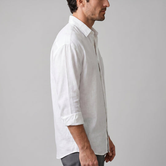 Overhemd Heren Oversized Lange Mouwen Casual 5