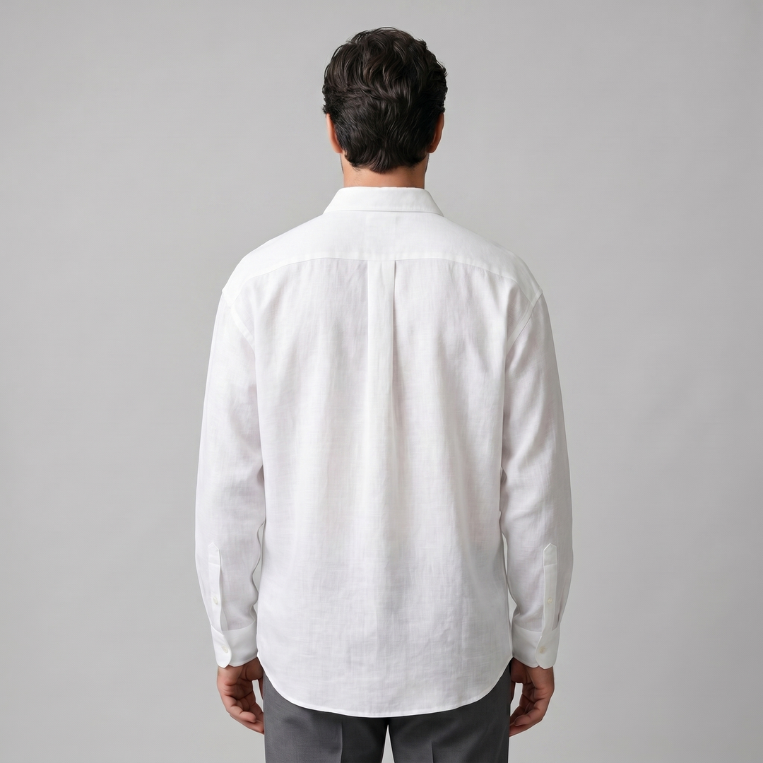 Overhemd Heren Oversized Lange Mouwen Casual 6