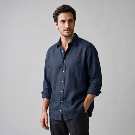 Overhemd Heren Oversized Lange Mouwen Casual 0