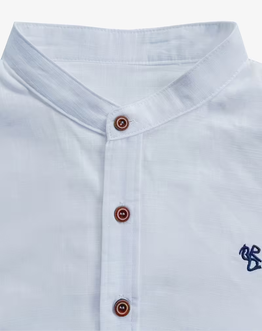 Heren Linnen Overhemd Korte Mouwen Slim Fit 5
