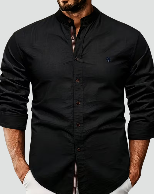Heren Linnen Overhemd Korte Mouwen Slim Fit 7