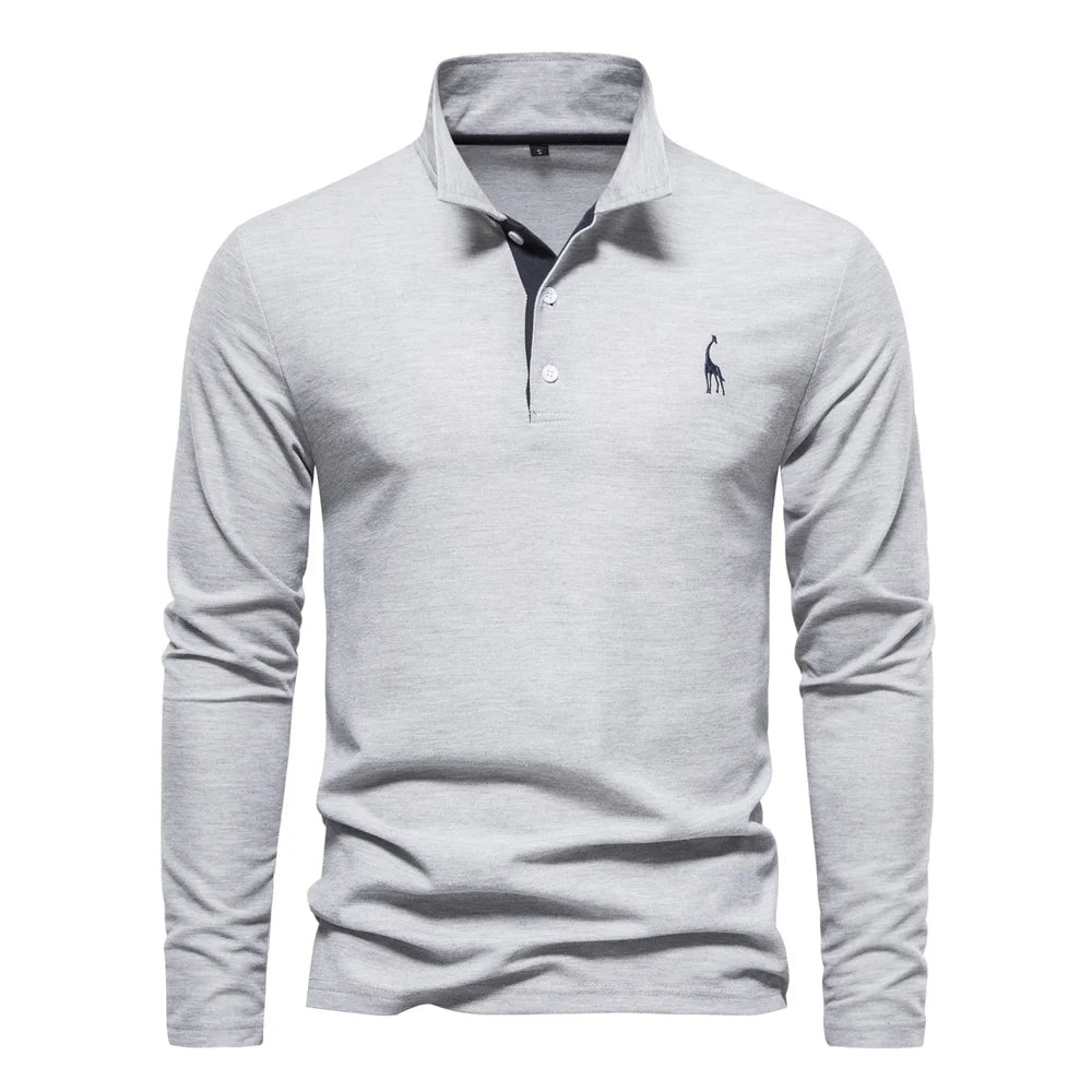 Polo Shirt Heren Knoop Hals Casual 2