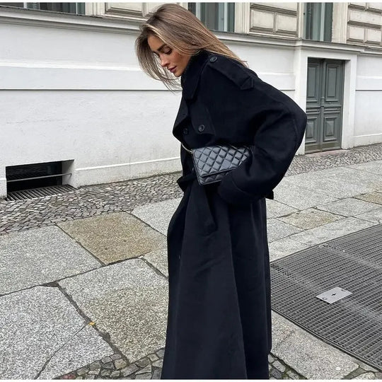 Langer Wintermantel Damen | Trendiger Mantel | Warm & Elegant in der Kälte 2
