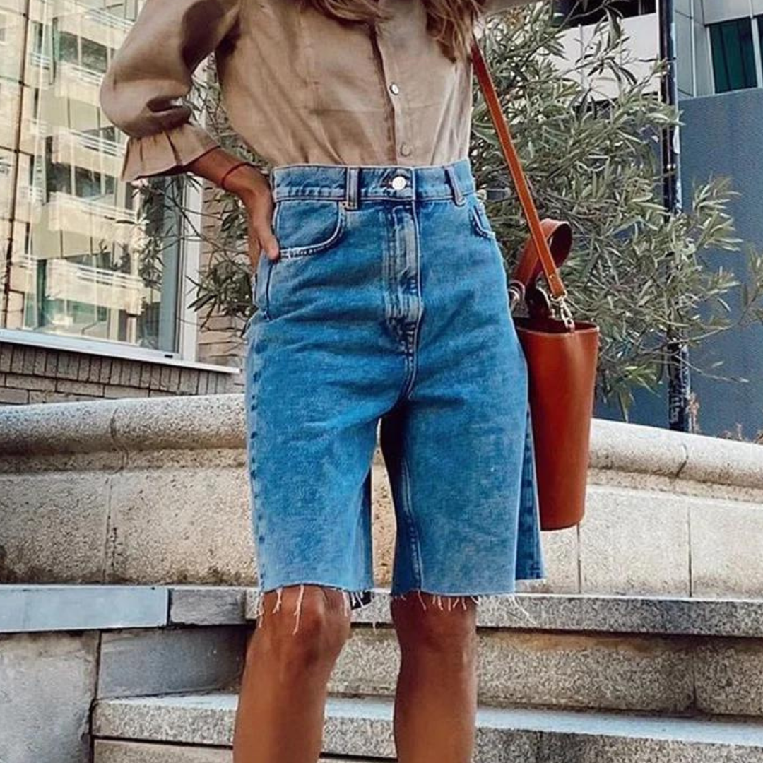 Lässige High-Waist-Shorts Damen - Dora 1