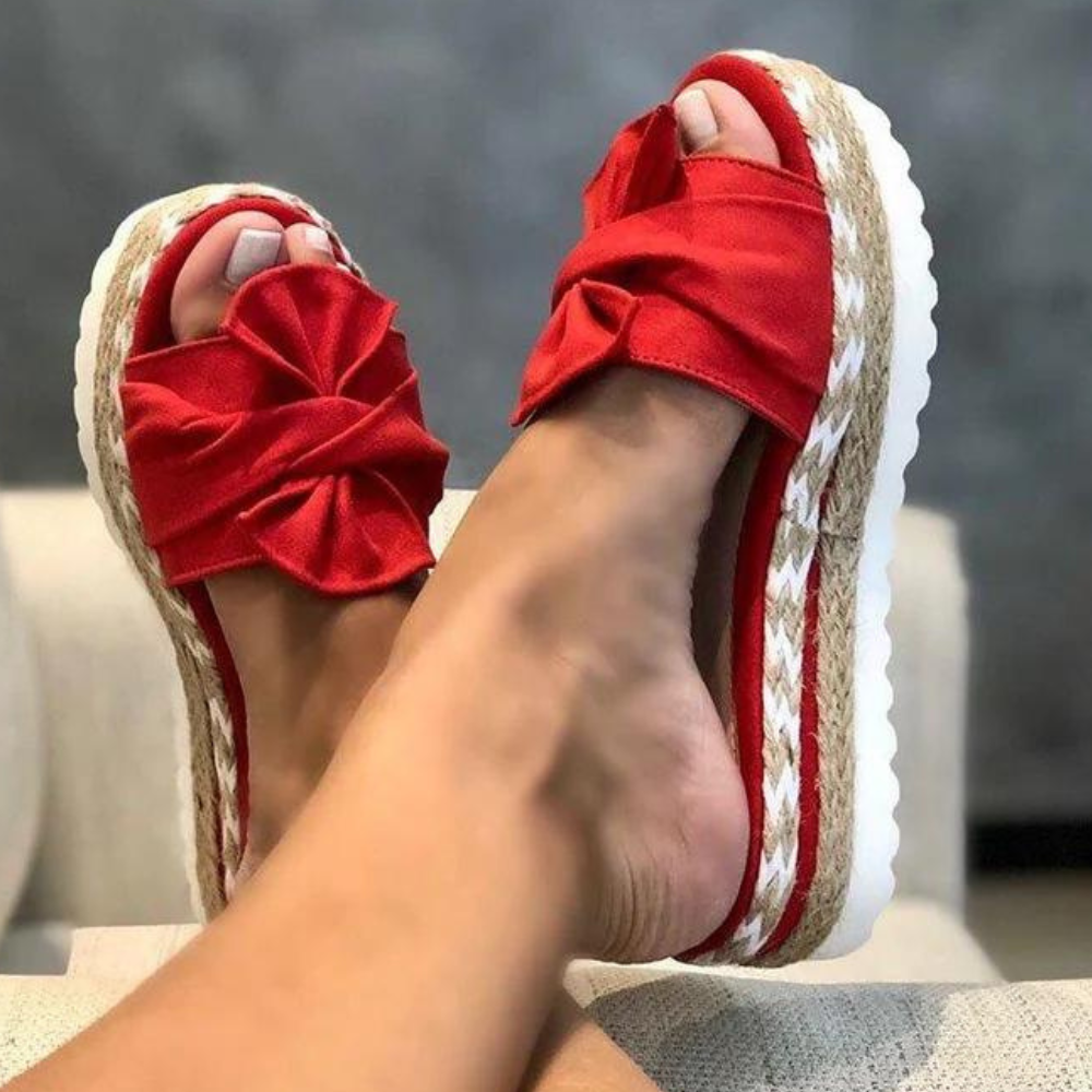 Lässige Sommersandalen Damen mit Schleife - Irene