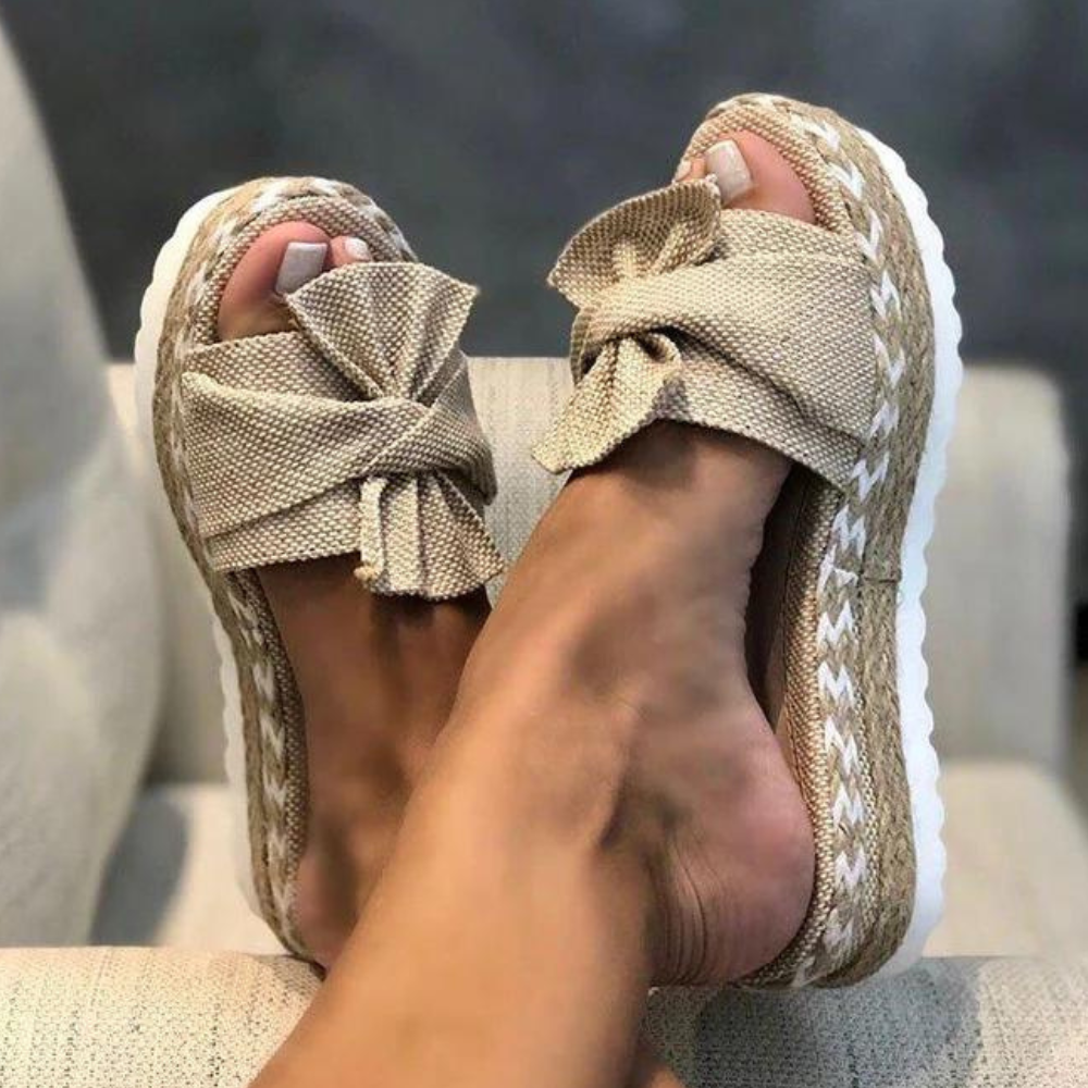 Lässige Sommersandalen Damen mit Schleife - Irene