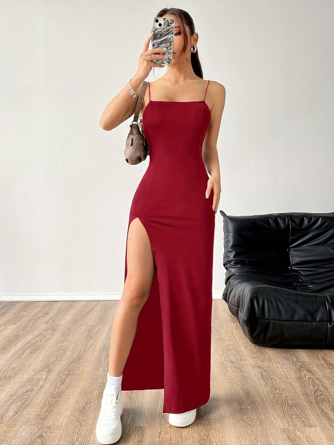 Lässiges Maxi-Trägerkleid Damen - Pamela