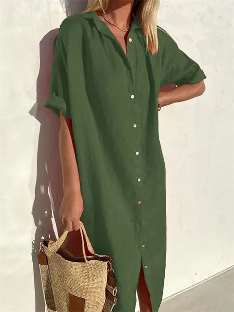 Lässiges Midi-Blusenkleid Damen - Annabelle 9