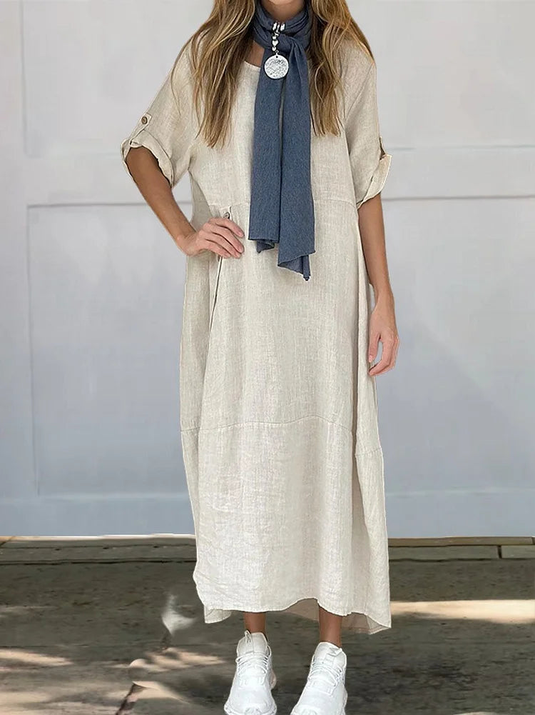 Lässiges Midi-Blusenkleid Damen - Meah 5