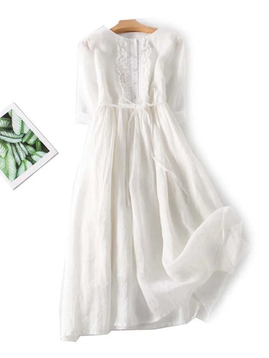 Lässiges Midi-Sommerkleid Damen - Jeecey – Bild 10