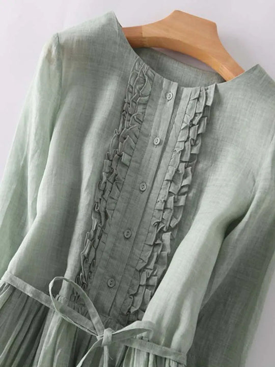 Lässiges Midi-Sommerkleid Damen - Jeecey – Bild 4