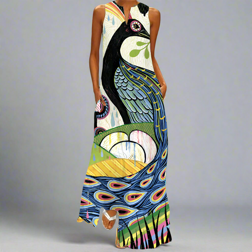 Lebendiges und Buntes Damenkleid - Seraphina 2