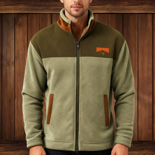 Leichte Herrenjacke mit 3D-Print | Freizeitjacke Regular Fit 0