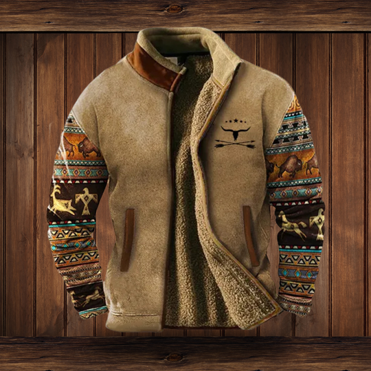 Leichte Herrenjacke mit 3D-Print | Freizeitjacke Regular Fit 4
