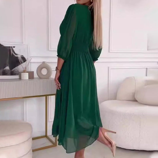 Leichtes Chiffon-Midi-Sommerkleid Damen - Amira