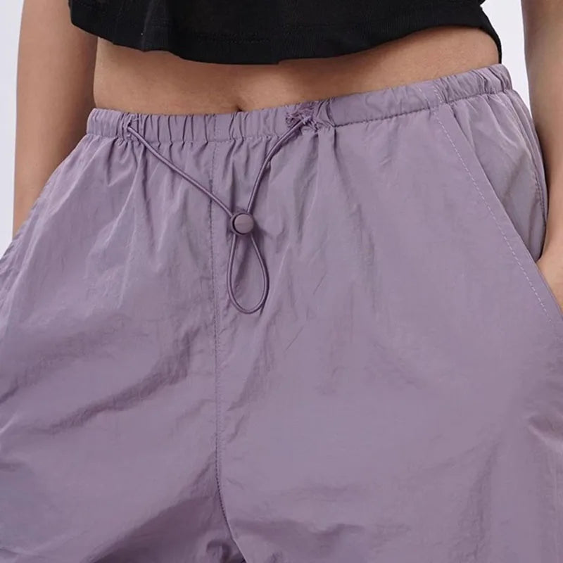 Lenzburg | Dames Oversized Parachute Broek | Zwart 4