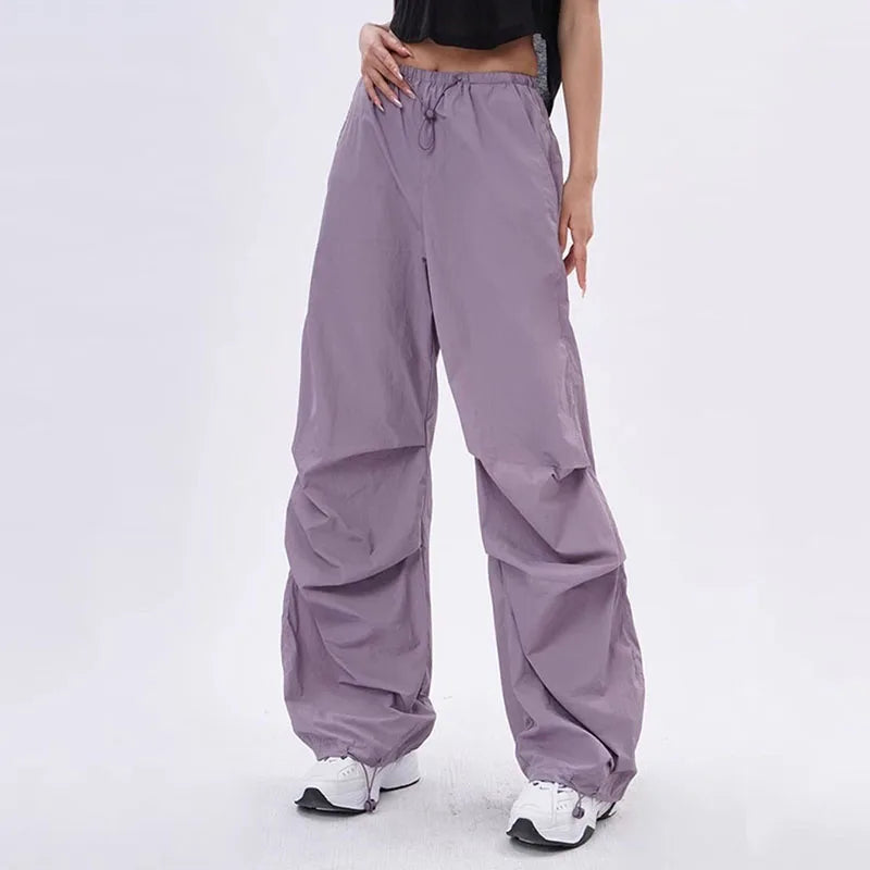 Lenzburg | Dames Oversized Parachute Broek | Zwart 5