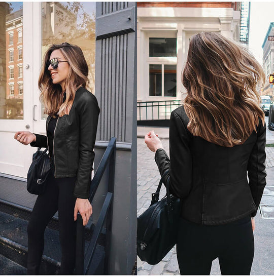 Lederjacke Damen | Gerader Schnitt & Robuster Verschluss 3