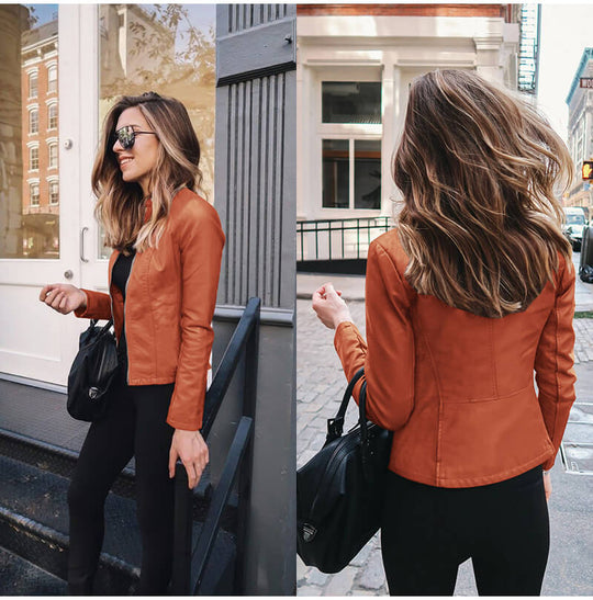 Lederjacke Damen | Gerader Schnitt & Robuster Verschluss 6