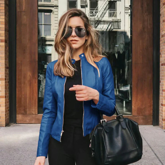 Lederjacke Damen | Gerader Schnitt & Robuster Verschluss 7